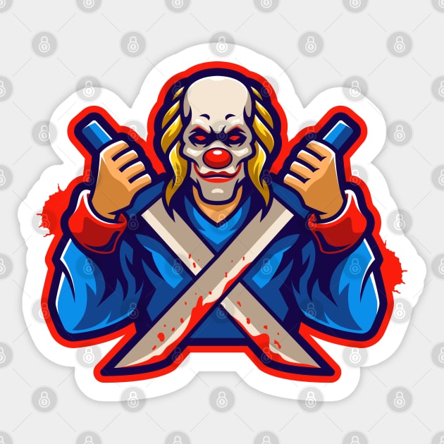 Clown Sticker by mightyfire